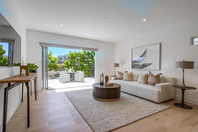 747 S Cedros Ave, Solana Beach, CA 92075 - living area with wood finished floors and recessed lighting