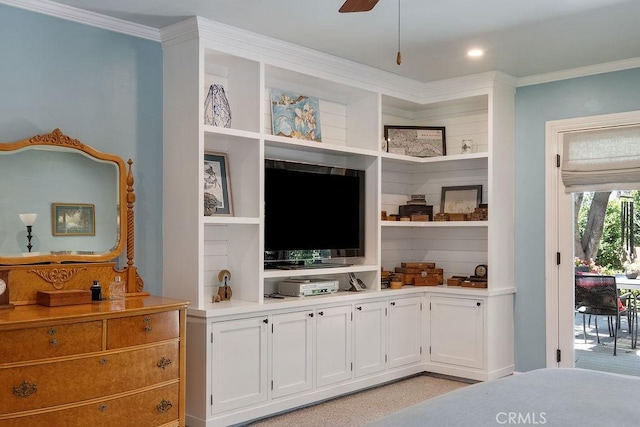 577 S Albertson Ave, Covina, CA 91723 - bedroom featuring access to outside and ornamental molding