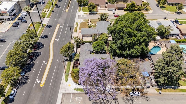 577 S Albertson Ave, Covina, CA 91723 - aerial view of property's location featuring a pool area and nearby suburban area