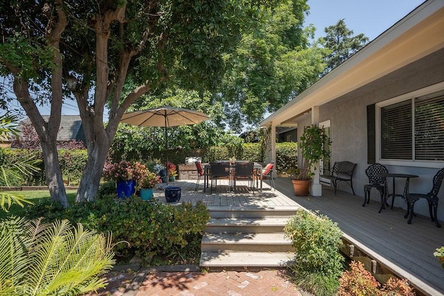 577 S Albertson Ave, Covina, CA 91723 - wooden deck featuring outdoor dining space