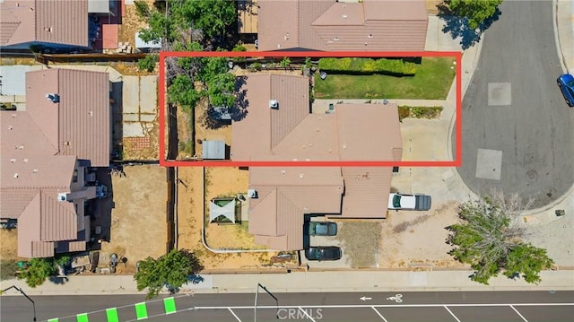 3458 Santa Barbara Ct, Palmdale, CA 93550 - aerial view of property and surrounding area featuring property boundaries highlighted
