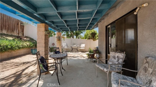 3458 Santa Barbara Ct, Palmdale, CA 93550 - fenced backyard featuring a patio area