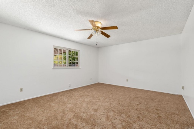 1466 Pacific Ave, Norco, CA 92860 - carpeted spare room featuring ceiling fan, a textured ceiling, and baseboards