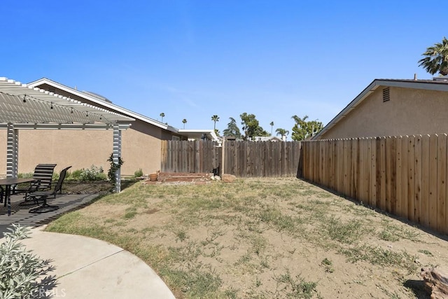 16251 Malaga St, Fontana, CA 92336 - view of yard featuring a patio and a pergola