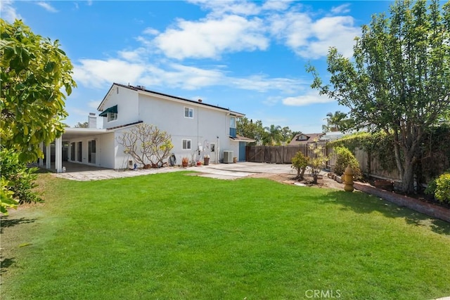 25001 Mackenzie St, Laguna Hills, CA 92653 - rear view of property with a patio area, stucco siding, and central air condition unit
