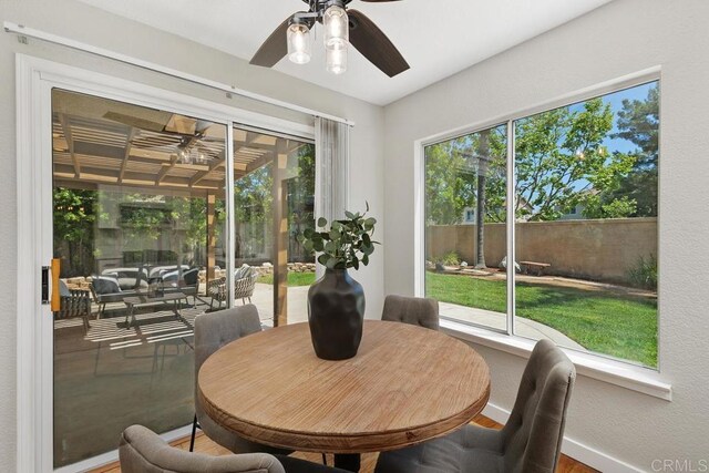 32175 Via Flore, Temecula, CA 92592 - dining space featuring ceiling fan