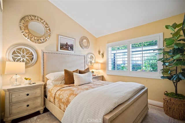 6617 Oak Forest Dr, Oak Park, CA 91377 - bedroom featuring vaulted ceiling and baseboards