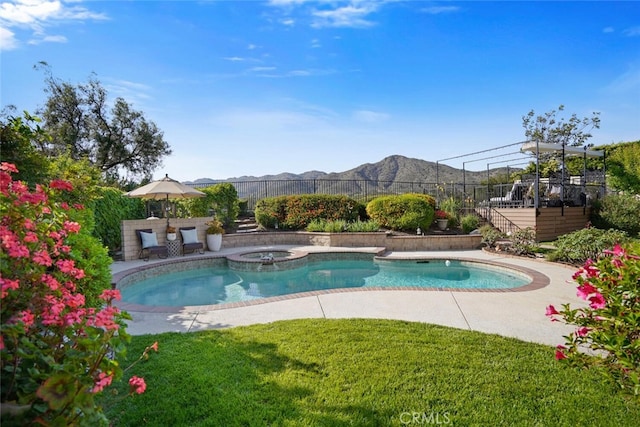 6617 Oak Forest Dr, Oak Park, CA 91377 - view of pool featuring a mountain view