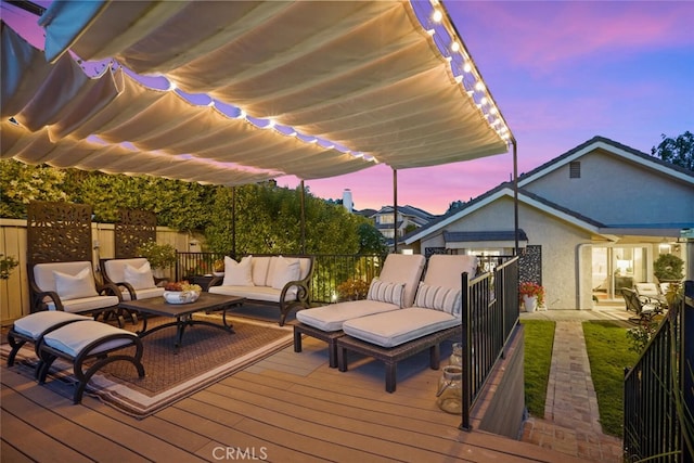 6617 Oak Forest Dr, Oak Park, CA 91377 - wooden deck with outdoor lounge area