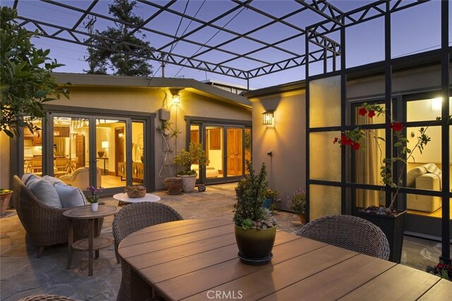 929 Lake St, Venice, CA 90291 - view of patio / terrace featuring outdoor dining area and glass enclosure