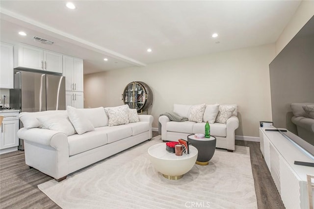 17465 Tuscan Dr, Granada Hills, CA 91344 - living room with recessed lighting, wood finished floors, and baseboards