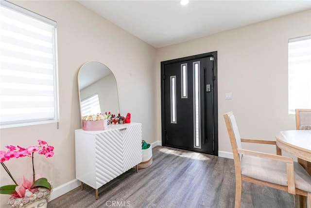 17465 Tuscan Dr, Granada Hills, CA 91344 - foyer featuring wood finished floors and baseboards