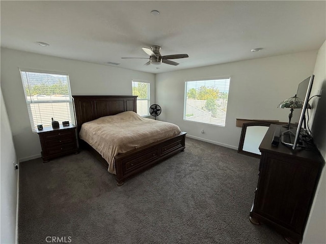 24581 Sonieta Ct, Corona, CA 92883 - bedroom with baseboards, ceiling fan, and carpet