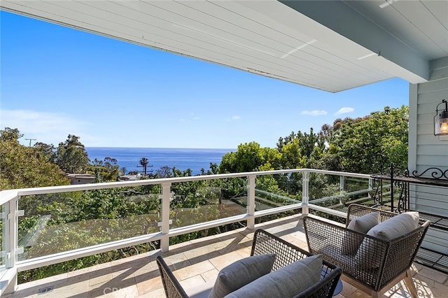 2163 Crestview Dr, Laguna Beach, CA 92651 - balcony featuring a water view