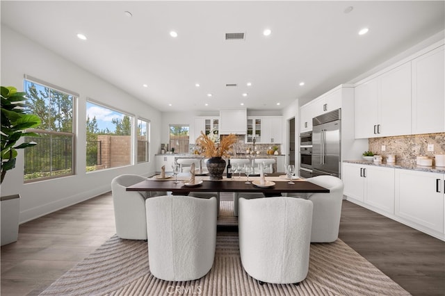 59 Longchamp, Irvine, CA 92602 - dining space featuring recessed lighting and wood finished floors