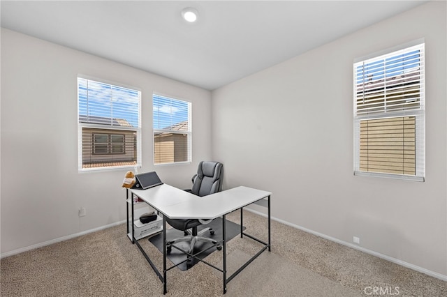 40620 Melrose Dr, Temecula, CA 92591 - home office with baseboards and carpet flooring