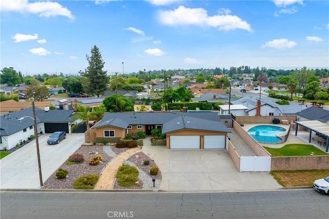 8535 La Vine St, Rancho Cucamonga, CA 91701 - aerial view of residential area featuring a pool
