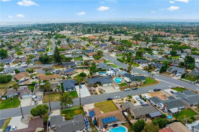 8535 La Vine St, Rancho Cucamonga, CA 91701 - aerial view of property and surrounding area with nearby suburban area and a pool