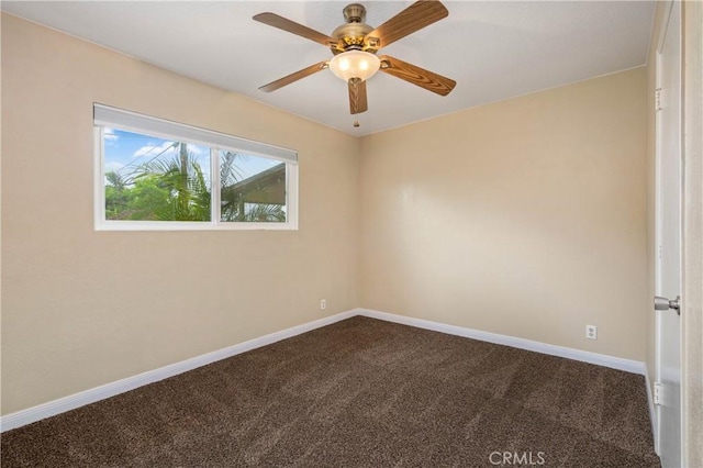 8535 La Vine St, Rancho Cucamonga, CA 91701 - carpeted empty room featuring baseboards and a ceiling fan