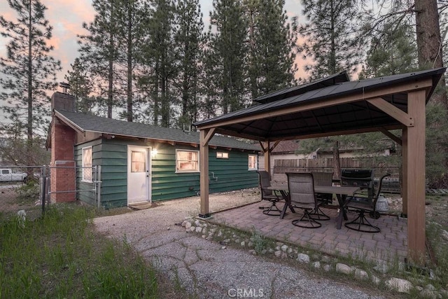 308 W Mojave Blvd, Big Bear City, CA 92314 - view of patio / terrace with a gazebo and outdoor dining area