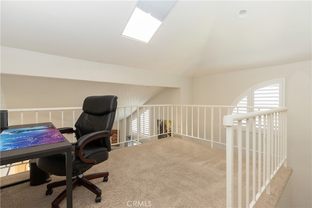 28956 Canyon Lake Dr Unit 43, Lake Forest, CA 92679 - carpeted home office with vaulted ceiling and healthy amount of natural light