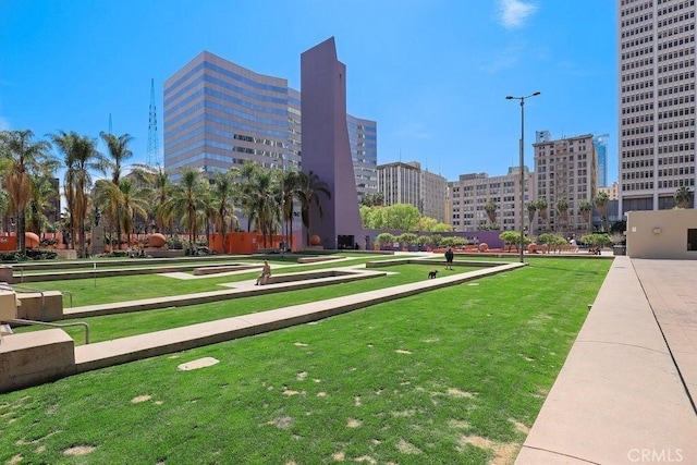 312 W 5th St Unit 507, Los Angeles, CA 90013 - view of property's community with a city view and a bocce ball area