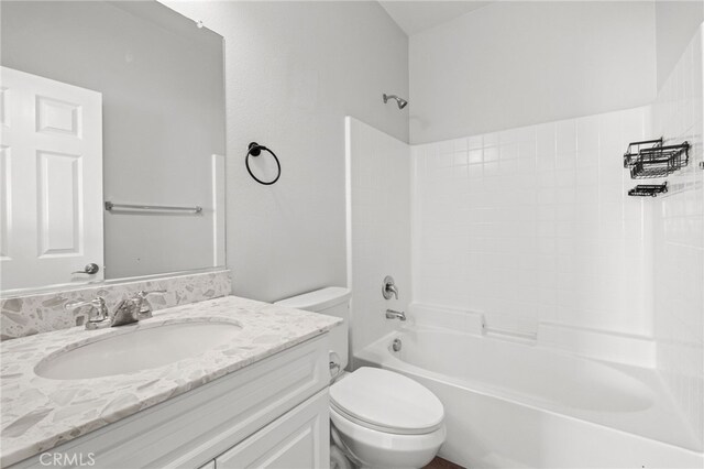30183 Redding Ave, Murrieta, CA 92563 - bathroom with toilet, washtub / shower combination, and vanity