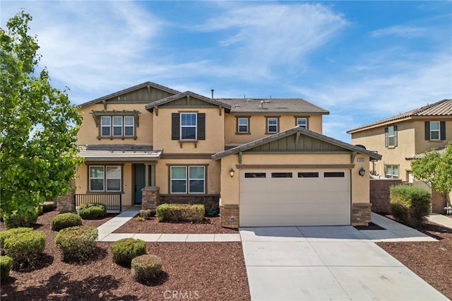 30183 Redding Ave, Murrieta, CA 92563 - craftsman inspired home with stone siding, stucco siding, driveway, and a garage