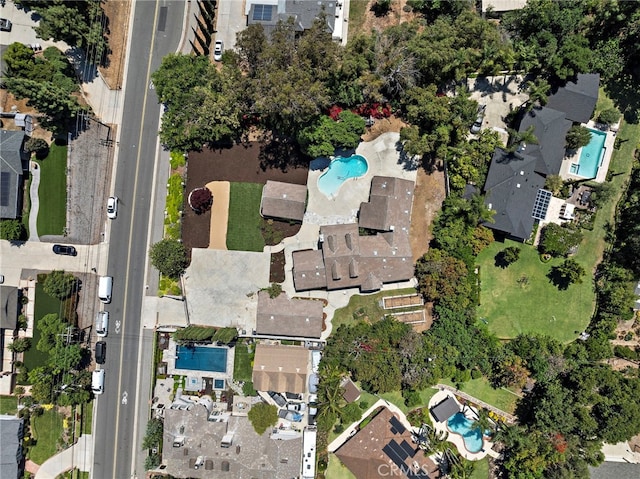 5571 Mountain View Ave, Yorba Linda, CA 92886 - aerial overview of property's location with a pool area