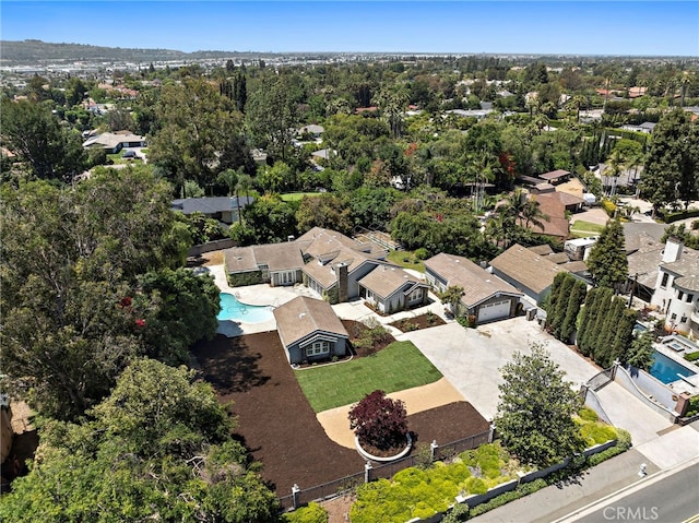 5571 Mountain View Ave, Yorba Linda, CA 92886 - aerial view of residential area featuring a pool