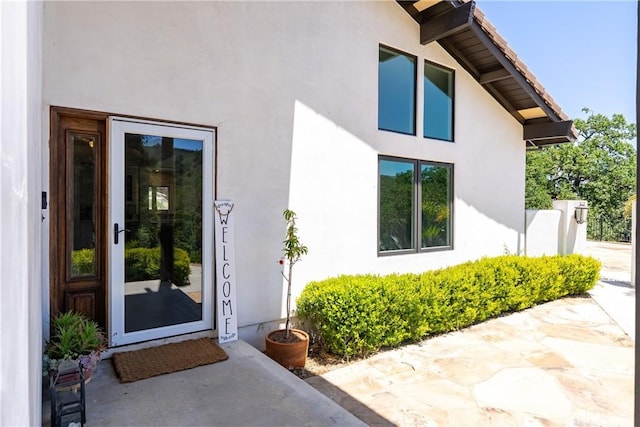 9900 Carmelita Ave, Atascadero, CA 93422 - property entrance featuring stucco siding and a patio