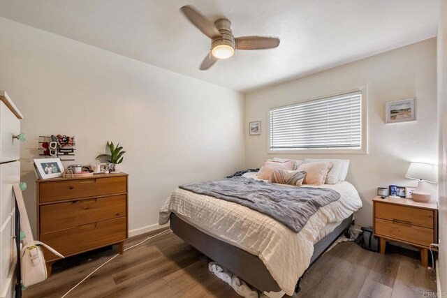102733 3rd St, Encinitas, CA 92024 - bedroom with wood finished floors and a ceiling fan