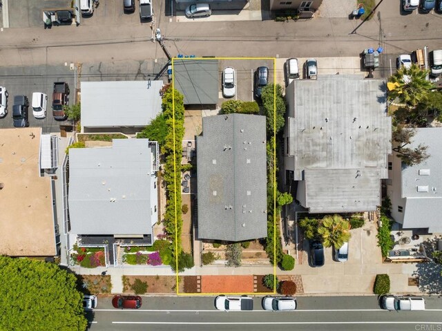 102733 3rd St, Encinitas, CA 92024 - aerial view of residential area featuring property boundaries highlighted
