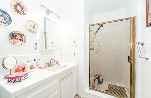 5011 Hedrick Ave, Riverside, CA 92505 - full bathroom featuring a shower stall and vanity