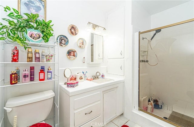 5011 Hedrick Ave, Riverside, CA 92505 - bathroom featuring a stall shower and vanity