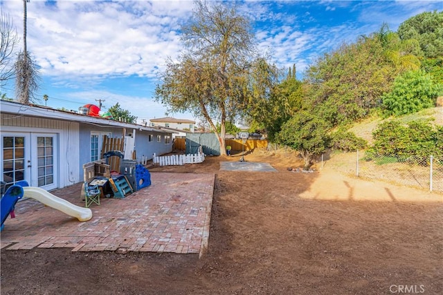 5011 Hedrick Ave, Riverside, CA 92505 - view of yard with french doors