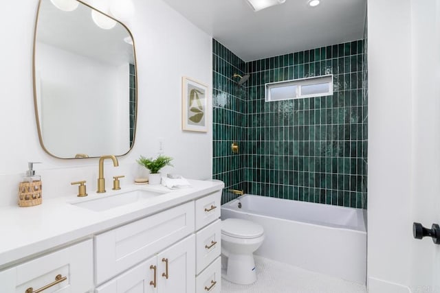 444547 N 42nd St, San Diego, CA 92116 - full bathroom featuring toilet, vanity, bathtub / shower combination, and tile patterned flooring