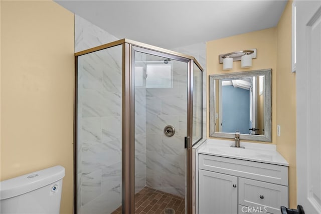 15711 Hiawatha St, Granada Hills, CA 91344 - full bath with toilet, a stall shower, and vanity