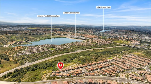 1844 Aliso Canyon Dr, Lake Forest, CA 92610 - aerial perspective of suburban area with a water and mountain view