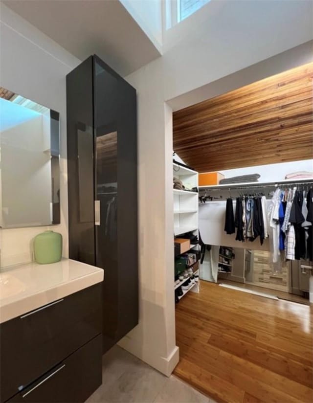 5460 White Oak Ave Unit A305, Encino, CA 91316 - bathroom with vanity and wood finished floors