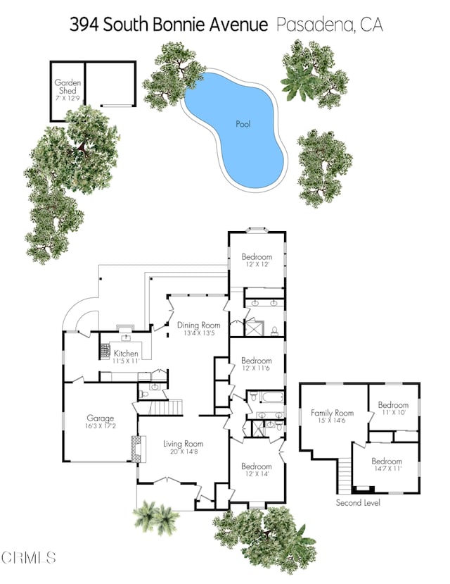 394 S Bonnie Ave, Pasadena, CA 91106 - view of property floor plan