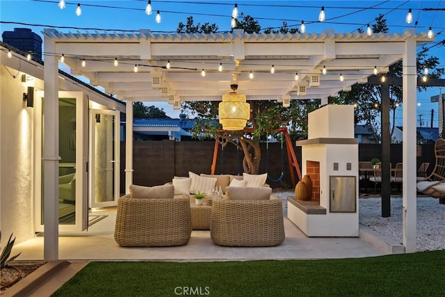 17174 Santa Madrina St, Fountain Valley, CA 92708 - view of patio / terrace with a pergola