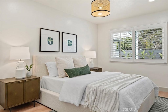 17174 Santa Madrina St, Fountain Valley, CA 92708 - bedroom with light wood-type flooring, baseboards, and recessed lighting