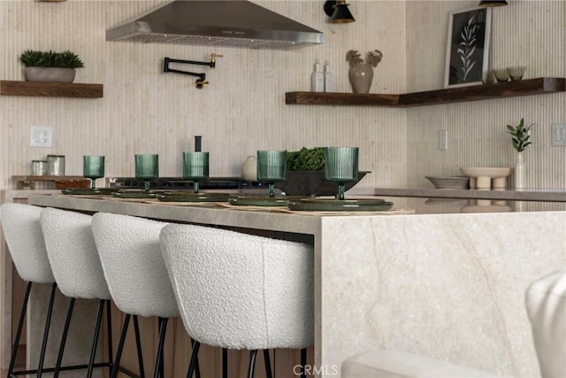 17174 Santa Madrina St, Fountain Valley, CA 92708 - bar with under cabinet range hood
