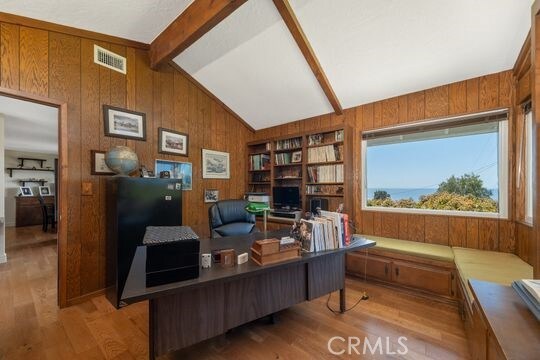 6741 Monero Dr, Rancho Palos Verdes, CA 90275 - office space with light wood-style flooring and wooden walls