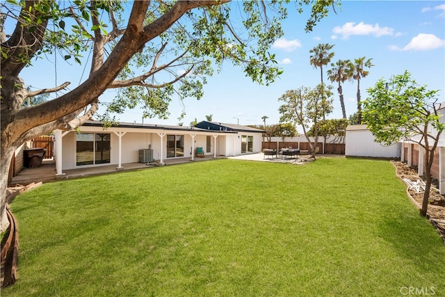 12391 Beck Ave, Garden Grove, CA 92840 - rear view of property with central AC, a patio area, and stucco siding
