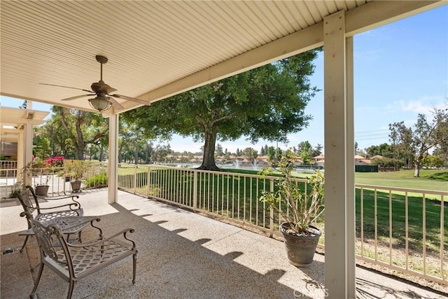 1444 Upland Hills Dr N, Upland, CA 91784 - view of patio / terrace with ceiling fan