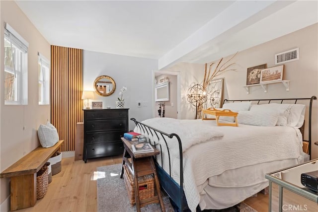 29613 Hook Creek Rd, Cedar Glen, CA 92321 - bedroom featuring wood finished floors and a chandelier