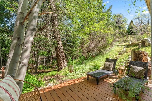 29613 Hook Creek Rd, Cedar Glen, CA 92321 - view of wooden terrace