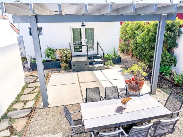 1927 W 84th Pl, Los Angeles, CA 90047 - view of patio with outdoor dining space and french doors